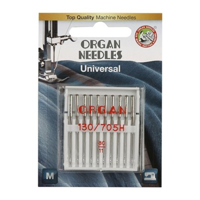 Иглы для БШМ ORGAN BL 130/705H Универсальные №80 (уп.10шт) (0)