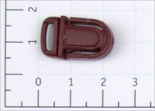 Пряжка 9мм пластик цв S-048 бордовый темный (уп 100шт) SA0010